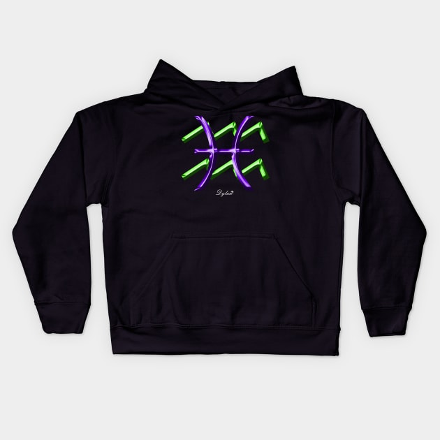 Pisces Aquarius Cusp Kids Hoodie by DylanArtNPhoto